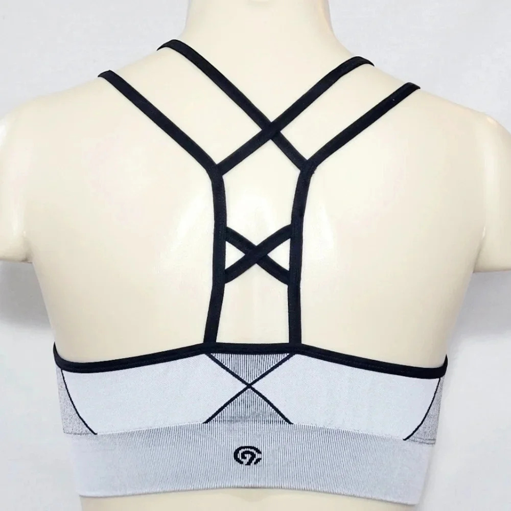 X-SMALL Champion N9753 Seamless Strappy Cami Sports Bra White NWT New with Tags
